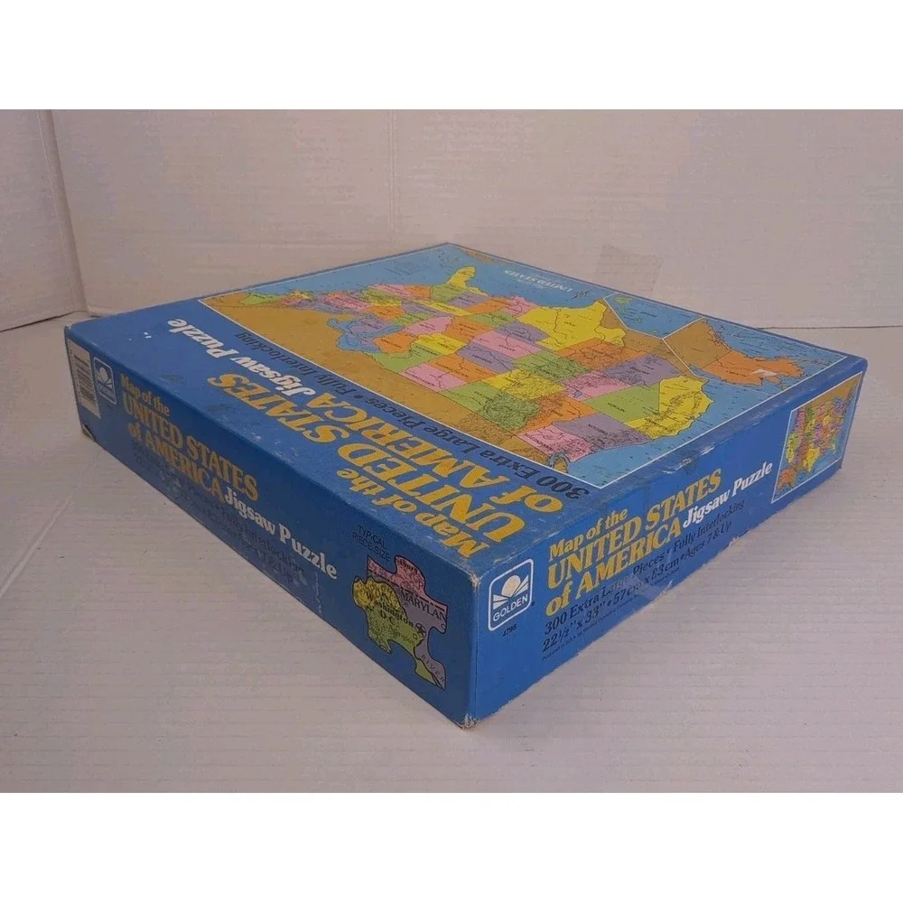 1985 Western Publishing Map Of The United States Of America 300 Pc Jigsaw Puzzle